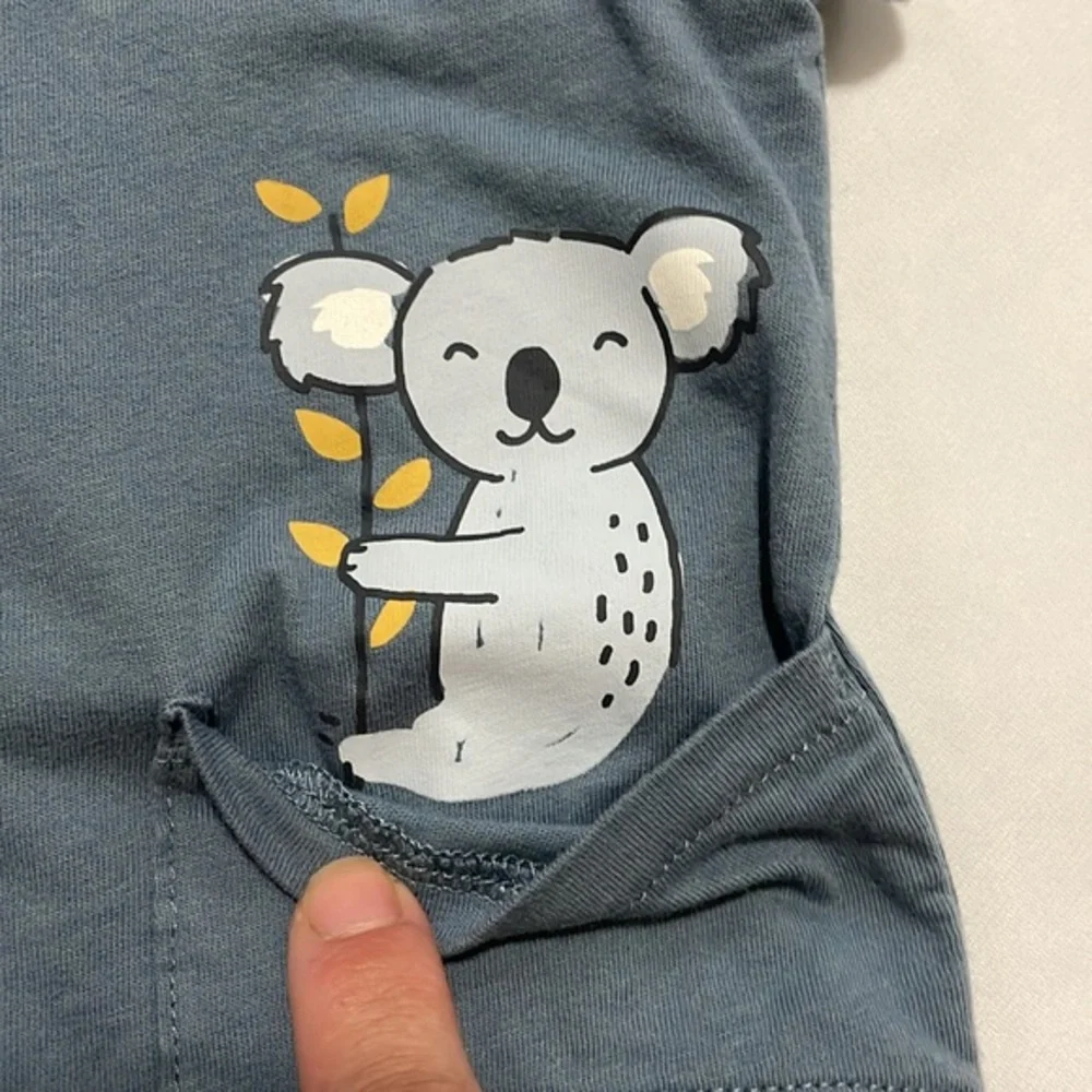 Carter's Jumper T-Shirt Set Koala Bear Cuddles With Pocket Size Baby 3‎ Months